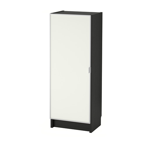 BILLY/MORLIDEN bookcase with glass door blackbrown/glass 40x30x106 cm IKEA Lietuva