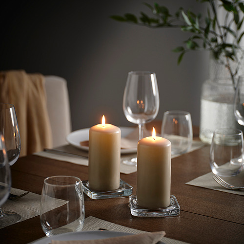 DAGLIGEN, unscented pillar candle