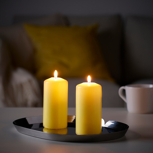 DAGLIGEN, unscented pillar candle