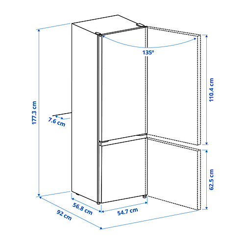 LAGAN холодильник/ морозильник