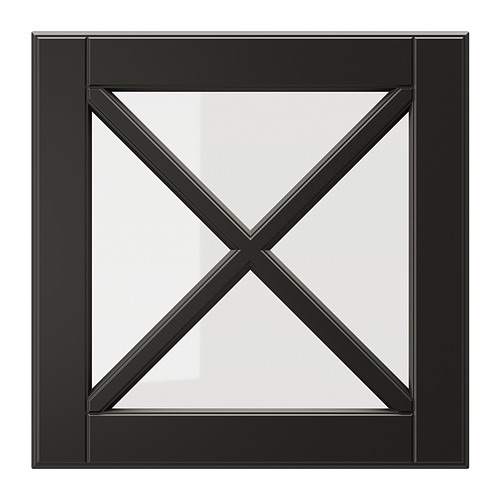 BODBYN, glass door with crossbar