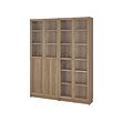 BILLY/OXBERG bookcase with panel/glass doors