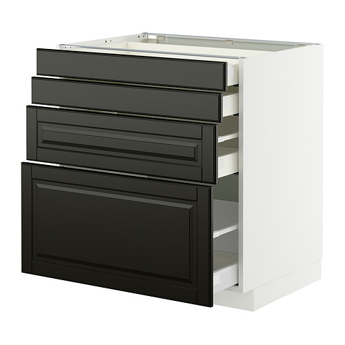 METOD/MAXIMERA põrandakapp, 4 esipaneeli/4 sahtl.