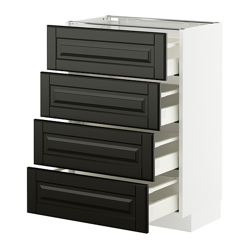 METOD/MAXIMERA põrandakapp, 4 esipaneeli/4 sahtl.