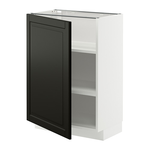METOD, base cabinet with shelves