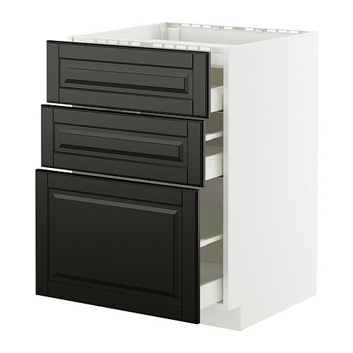 METOD/MAXIMERA, base cab f hob/3 fronts/3 drawers