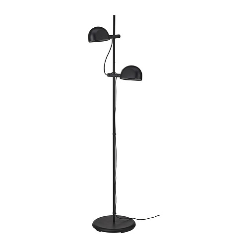FOLKBÅT floor lamp with 2-spot