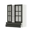 METOD/MAXIMERA wall cab w 2 glass doors/2 drawers