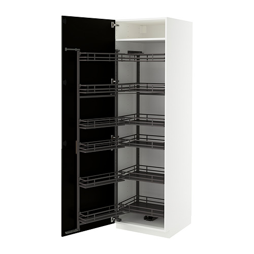 METOD, high cabinet with pull-out larder