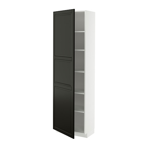 METOD, high cabinet with shelves