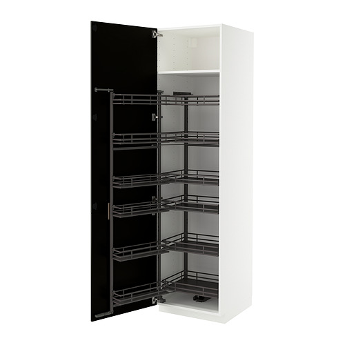 METOD, high cabinet with pull-out larder