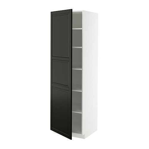 METOD, high cabinet with shelves