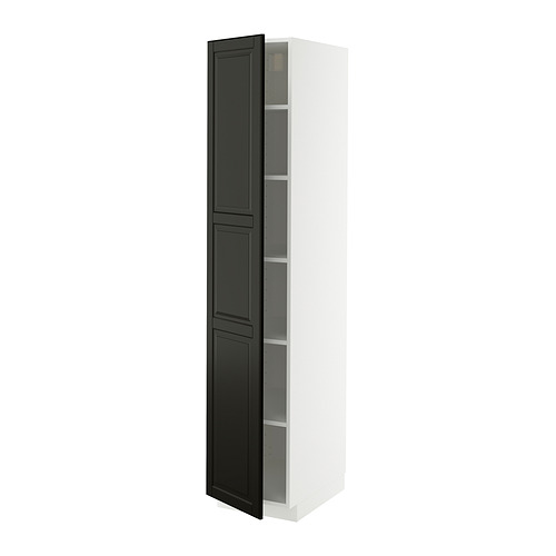 METOD, high cabinet with shelves