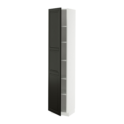 METOD, high cabinet with shelves