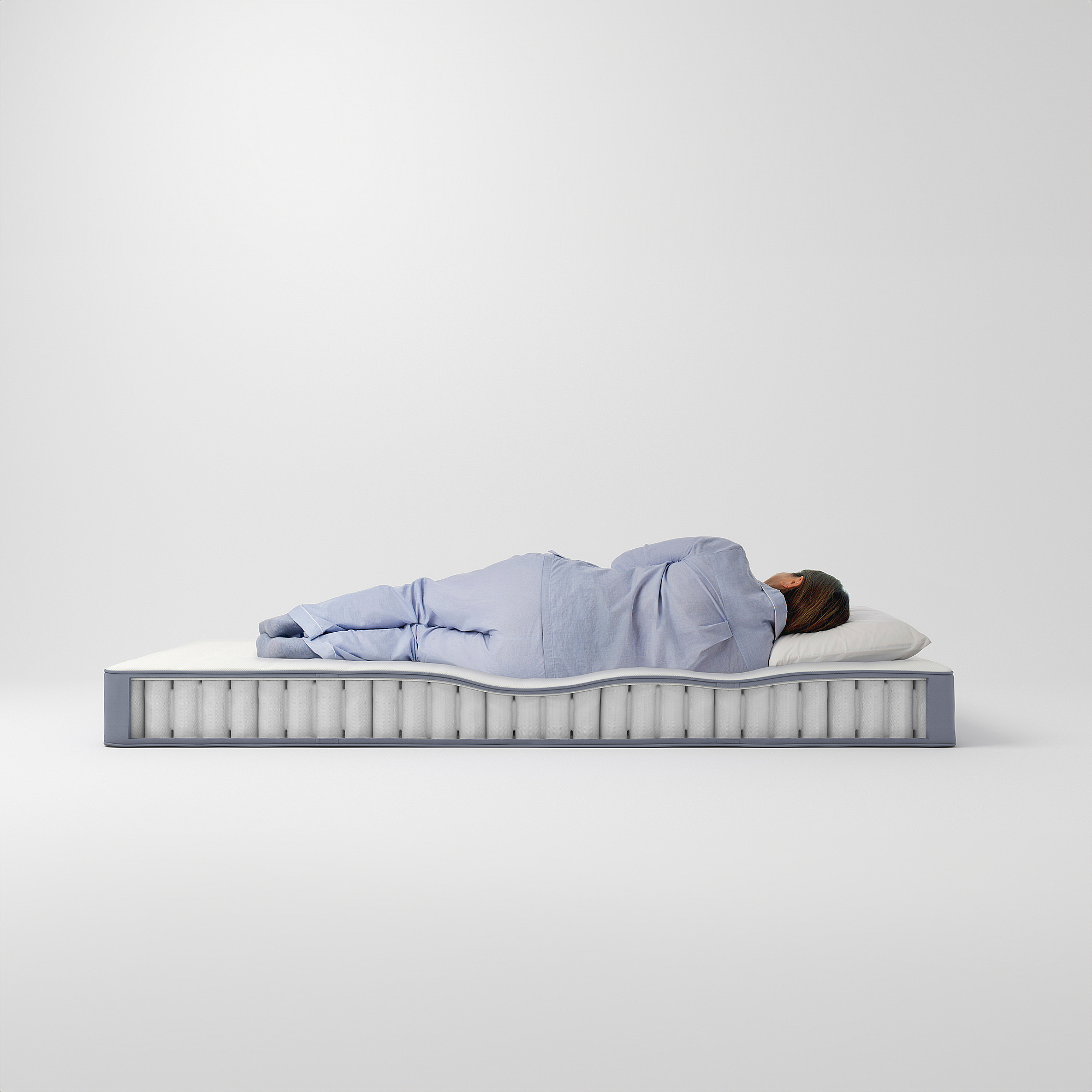IKEA！HAFSLO スプリングマットレス 140x200cm HAFSLO spring mattress hard / beige 140x200 cm (602.444.63