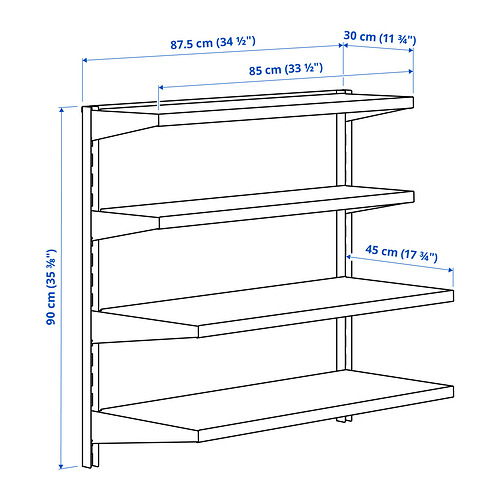 BROR sienas plauktu kombinācija