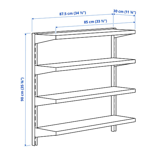 BROR sienas plauktu kombinācija