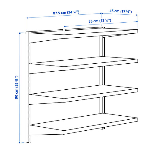 BROR sienas plauktu kombinācija