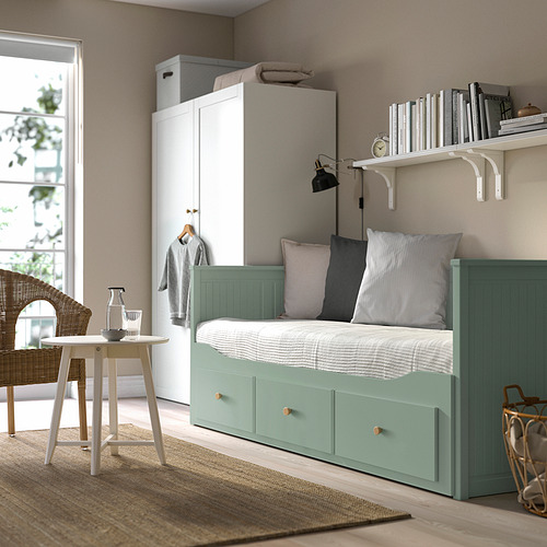 HEMNES, day-bed frame with 3 drawers
