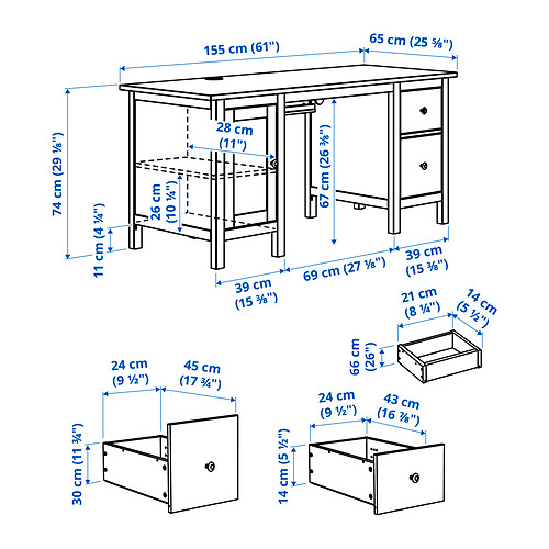 HEMNES письменный стол