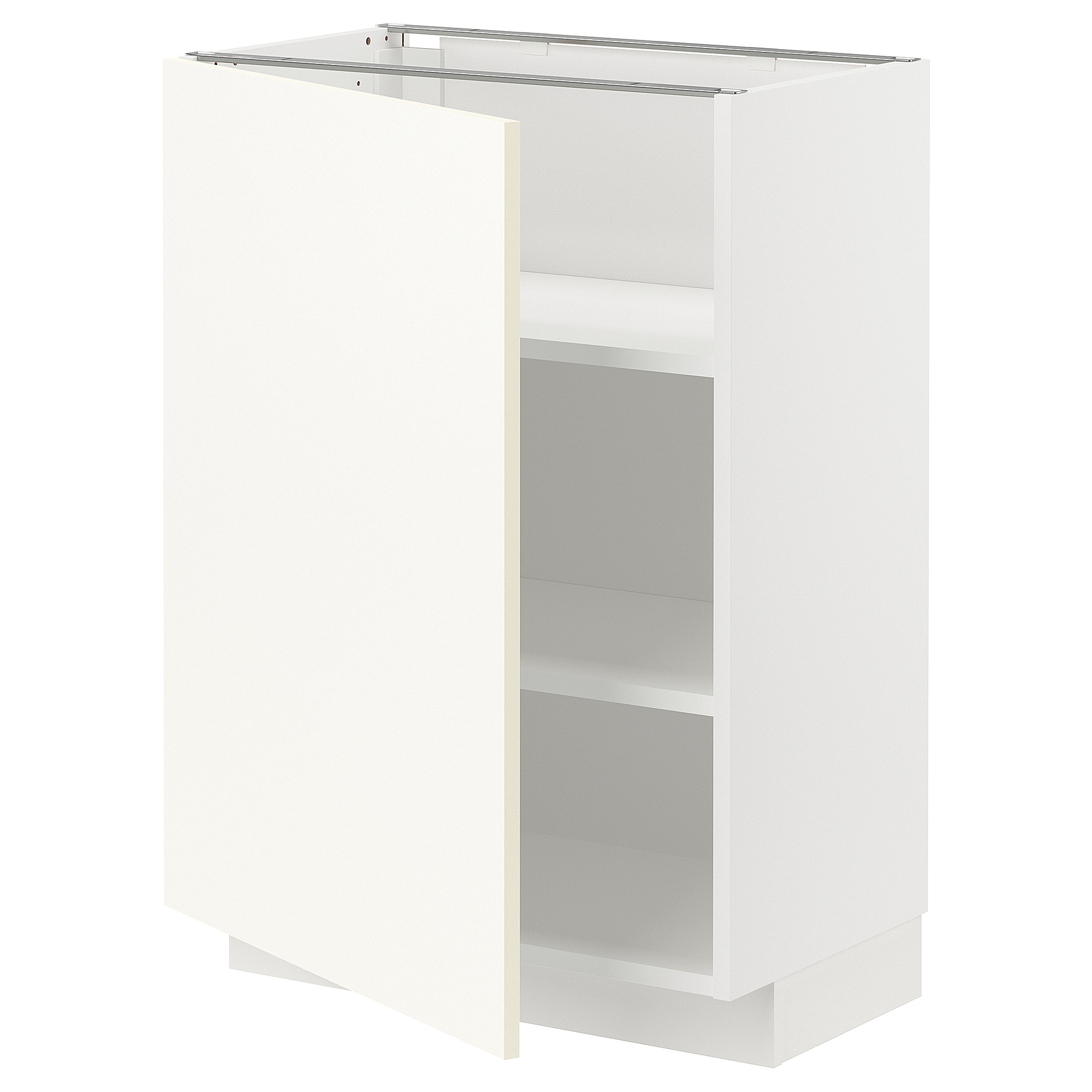 METOD base with shelves white/Vallstena white 60x37 cm IKEA