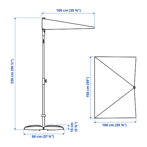 LILLEÖ/IGGÖN зонт от солнца с опорой