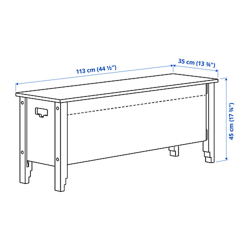 OMMJÄNGE suoliukas su vieta daiktams