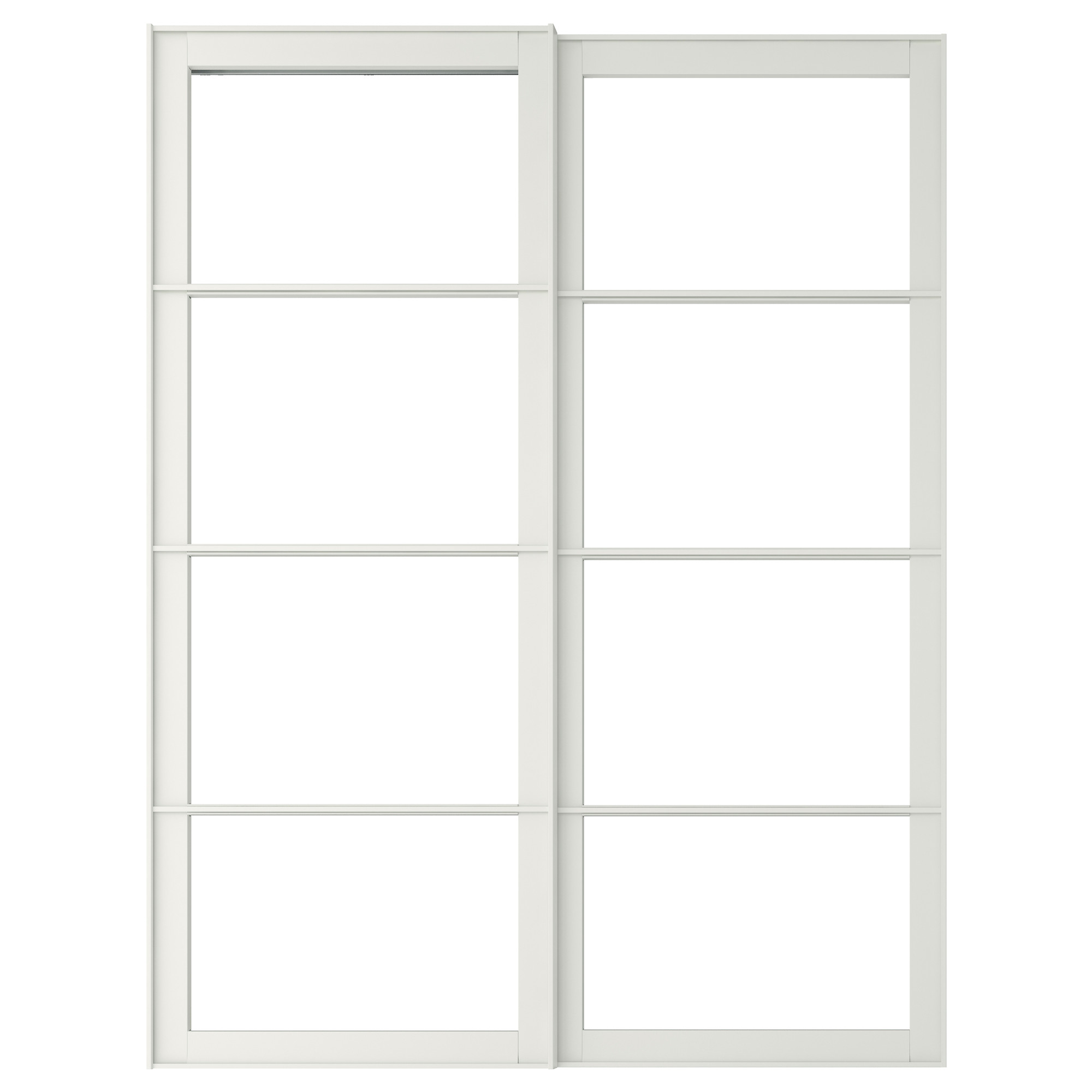 PAX pair of sliding door frames w rail white 150x236 cm IKEA Lietuva