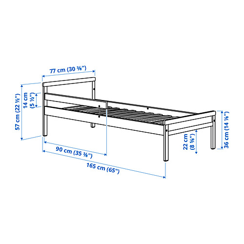 SNIGLAR каркас кровати с реечным дном