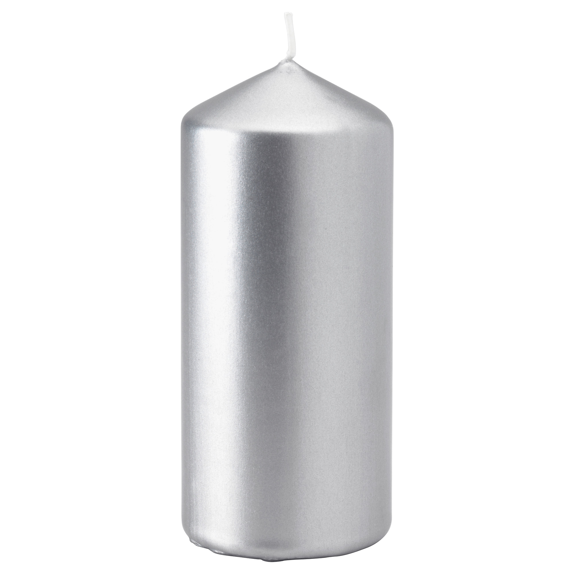 FENOMEN unscented pillar candle silvercolour 45 hr IKEA Eesti
