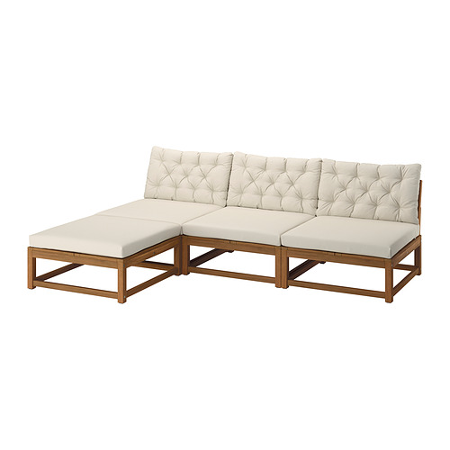 NÄMMARÖ, trivietė mod. sofa su gul. foteliu