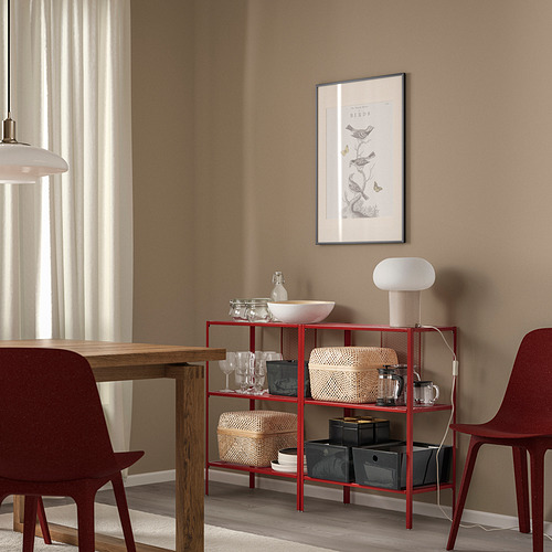 BAGGEBO shelving unit red 60x30x80 cm | IKEA Lietuva