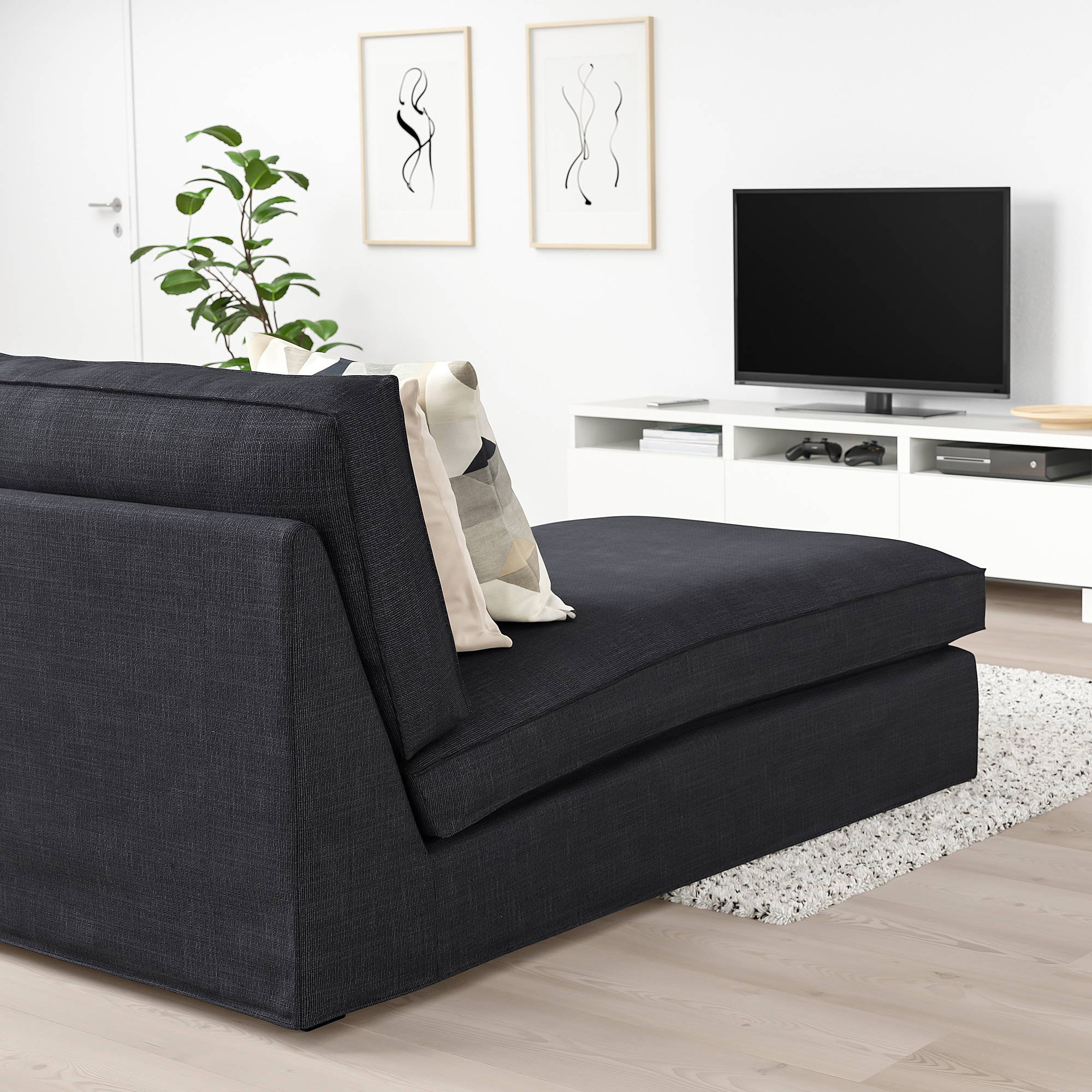 KIVIK chaise longue Hillared anthracite IKEA Lietuva