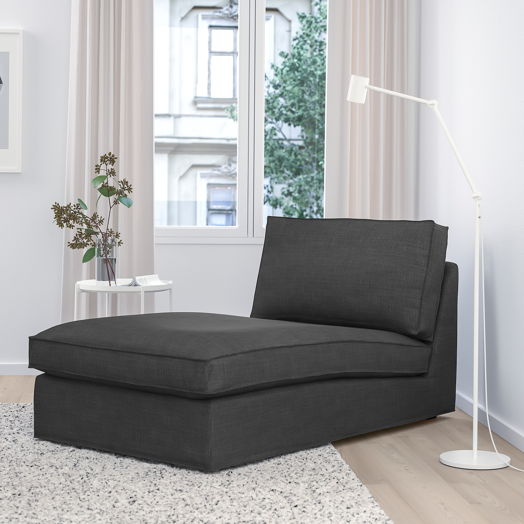 KIVIK chaise longue Hillared anthracite IKEA Lietuva