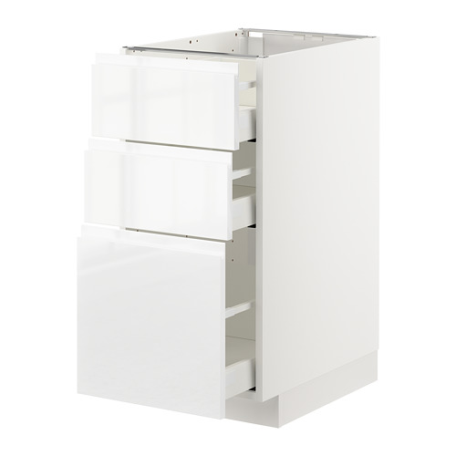 METOD/MAXIMERA base cabinet with 3 drawers