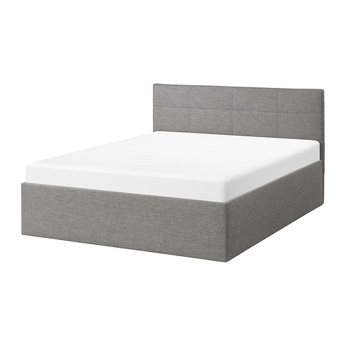 SKARVLO ottoman bed grey 160x200 cm IKEA Latvija