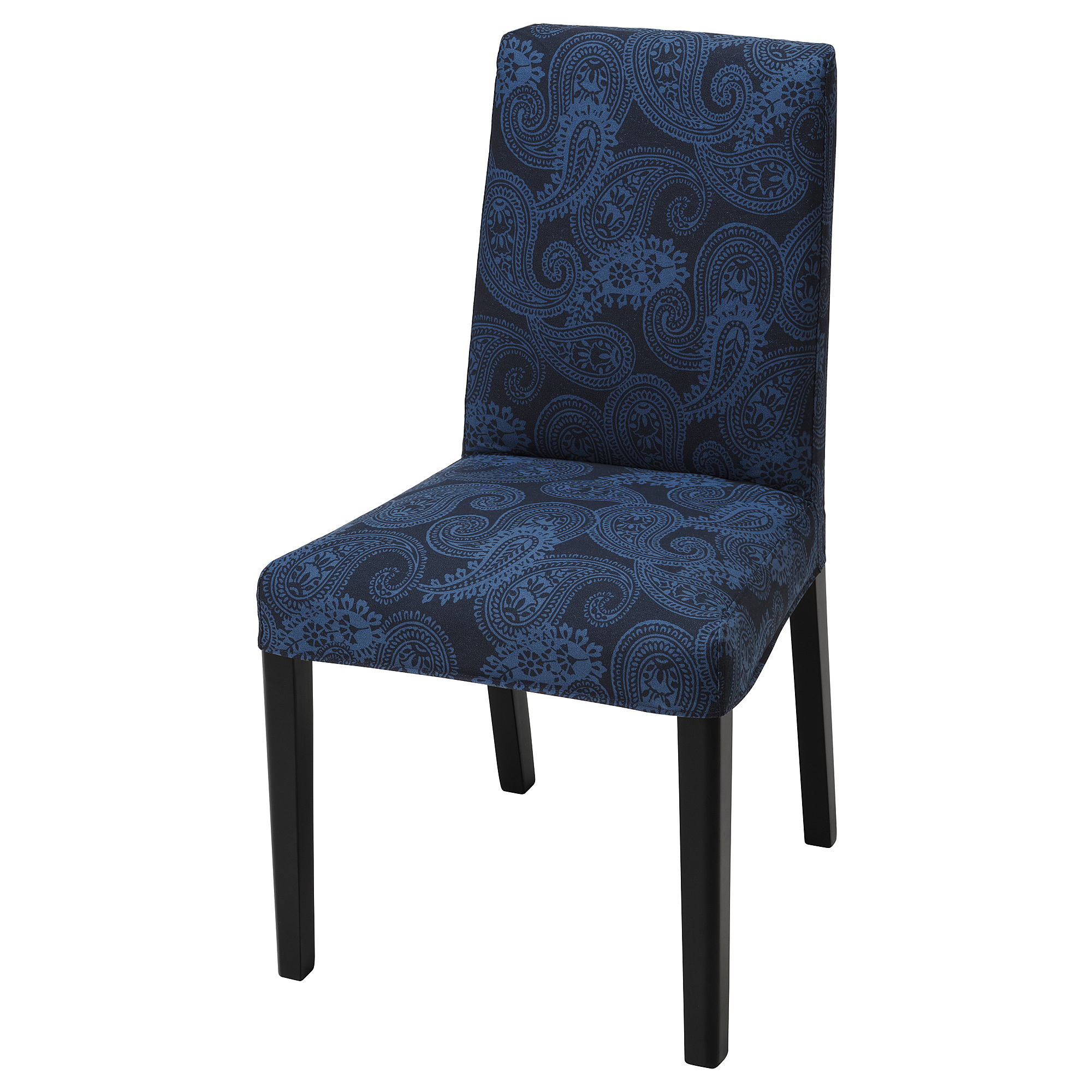 BERGMUND chair black/Kvillsfors dark blue/blue IKEA Lietuva