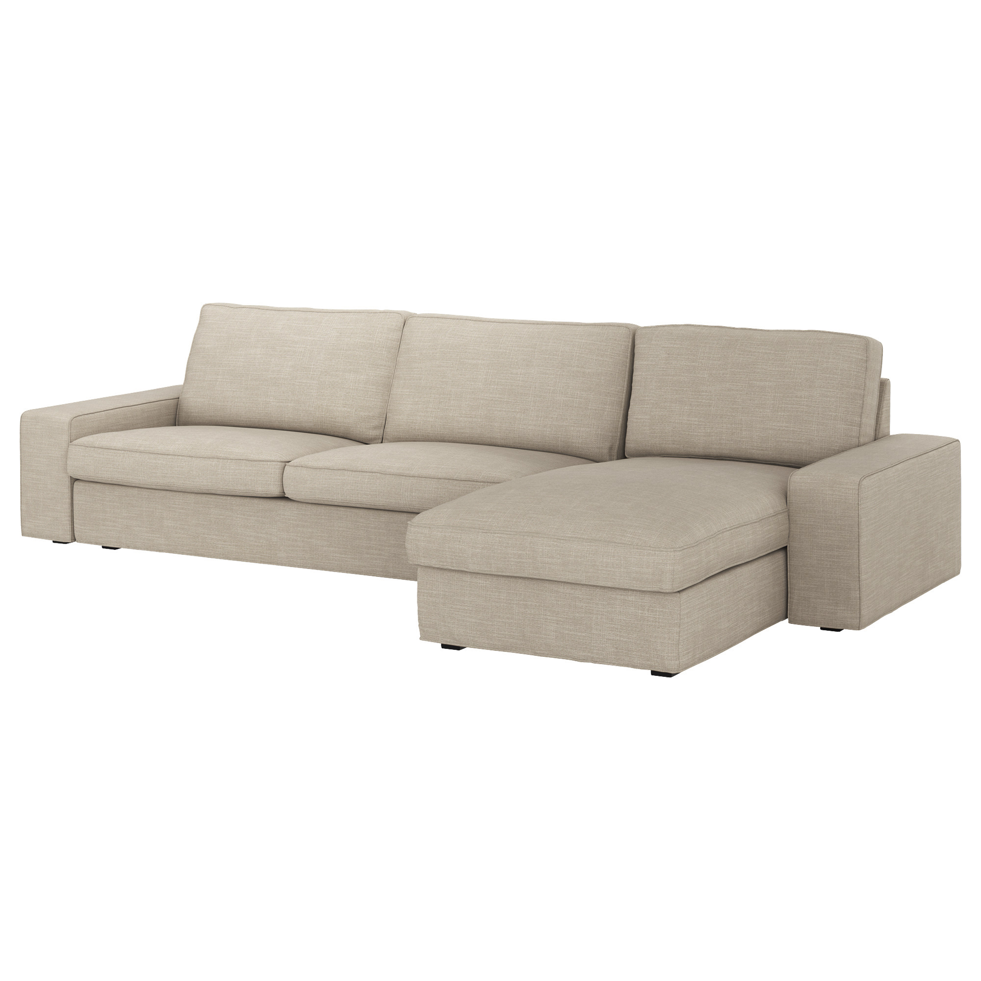 KIVIK 4seat sofa with chaise longue Hillared beige IKEA Latvija