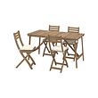 ASKHOLMEN table+4 folding chairs, outdoor