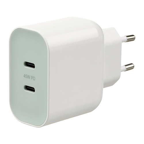 SJÖSS зарядное устройство/2USB-порта,45Вт