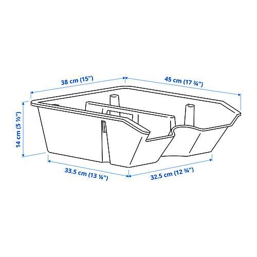 SORTERA įdėklas su skyriais