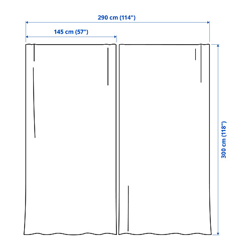 STENFRÖ sheer curtains, 1 pair
