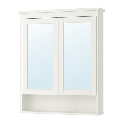 HEMNES dvidurė spintelė su veidrodžiu