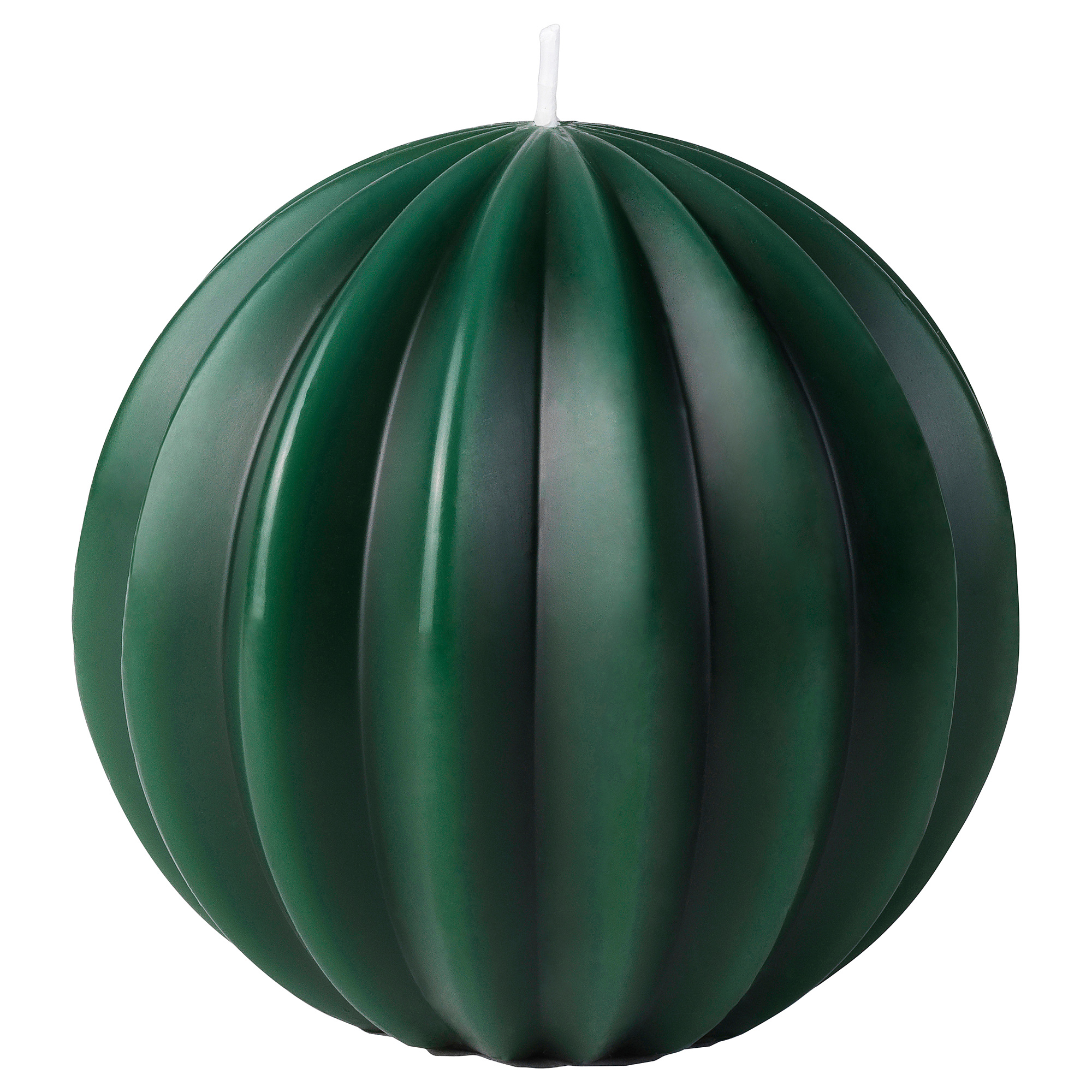 VINTERFINT unscented pillar candle round/green 9.5 cm IKEA Eesti
