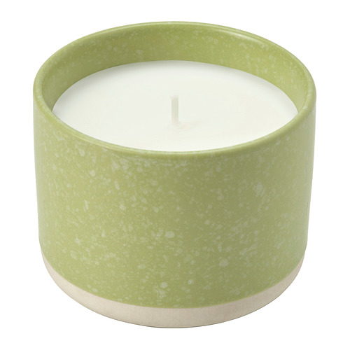LÖVSKOGSLUND scented candle in ceramic jar