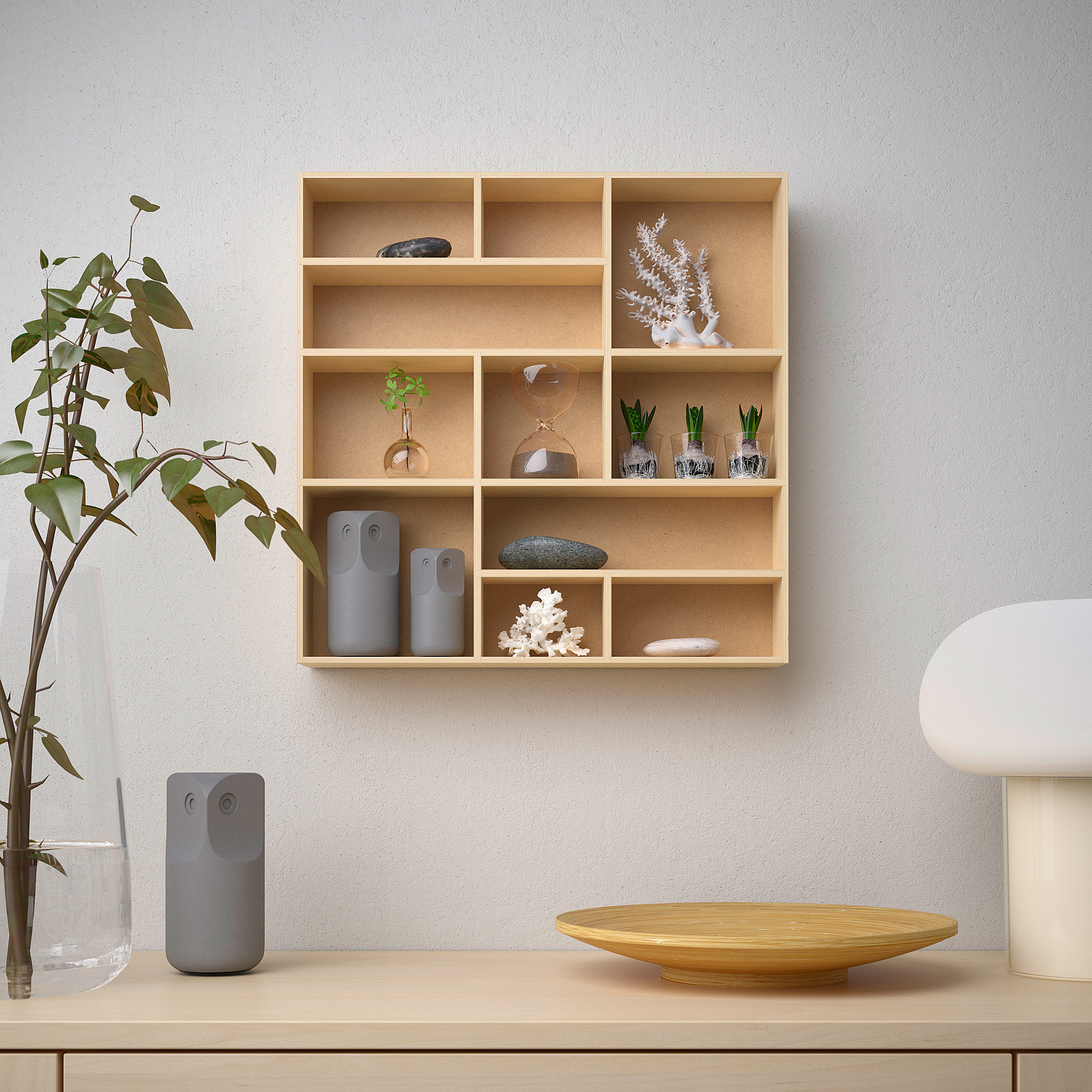 SKUTSKÄR display shelf birch plywood 40x40 cm | IKEA Latvija