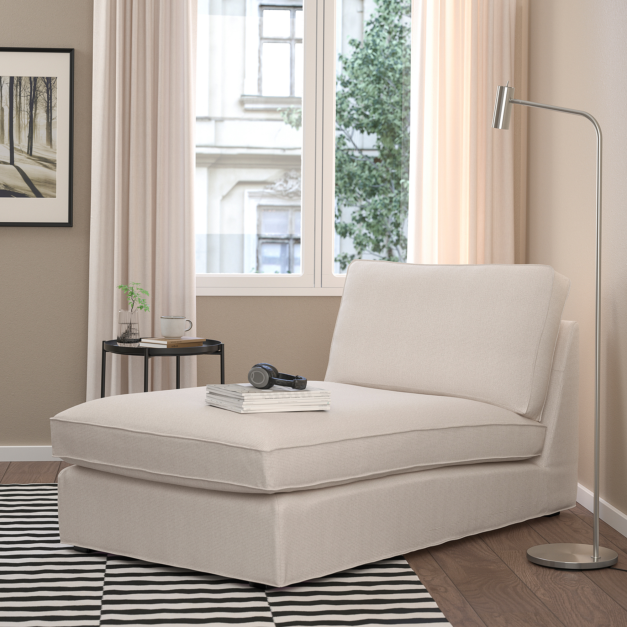 KIVIK chaise longue Tresund light beige IKEA Lietuva