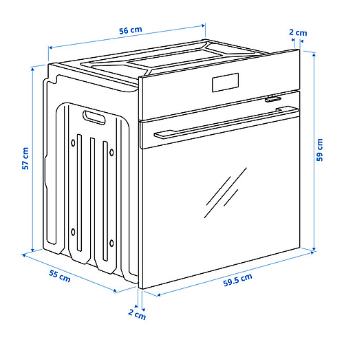 FRILLESBO, konv. cepeškrāsns ar pap. sildelem.