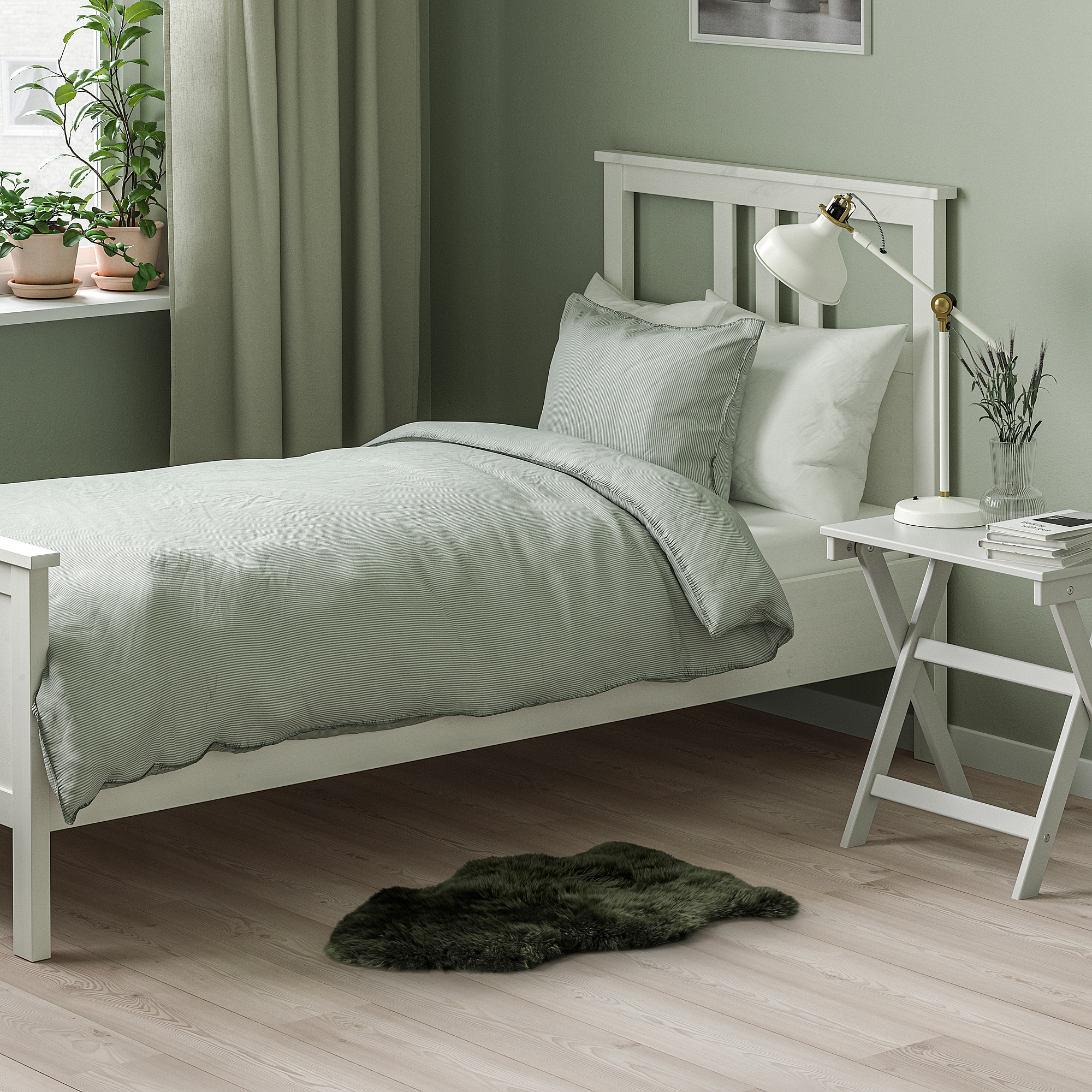 ULLERSLEV sheepskin dark green 85 cm IKEA Latvija