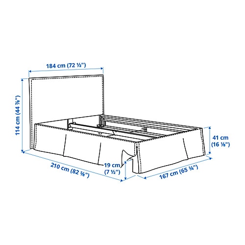 TÄRNKULLEN upholstered bed frame